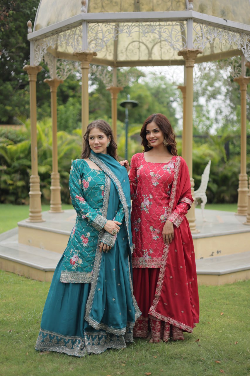 KURTI-PLAZOO-DUPATTA