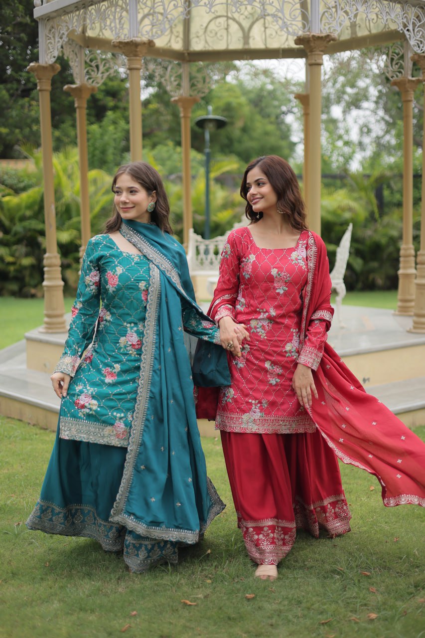 KURTI-PLAZOO-DUPATTA