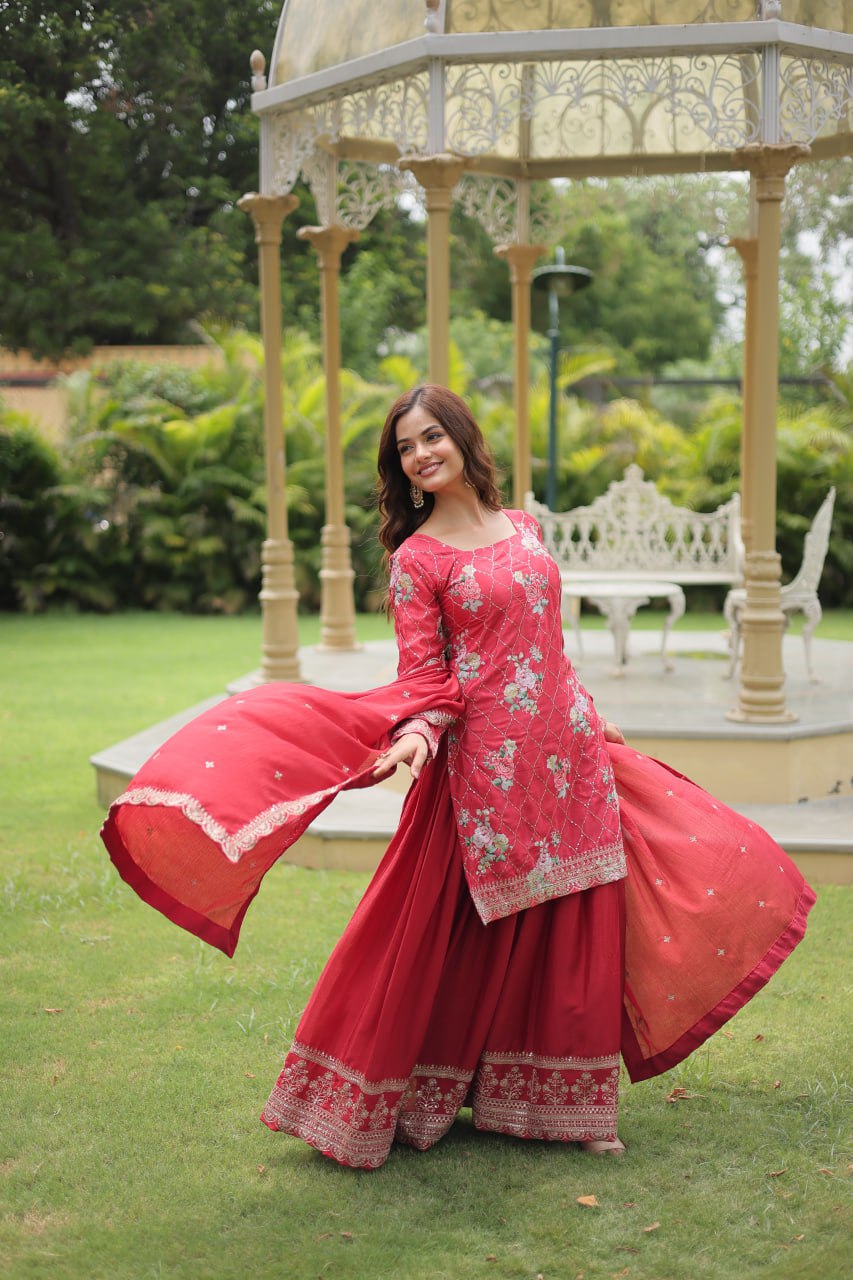 KURTI-PLAZOO-DUPATTA