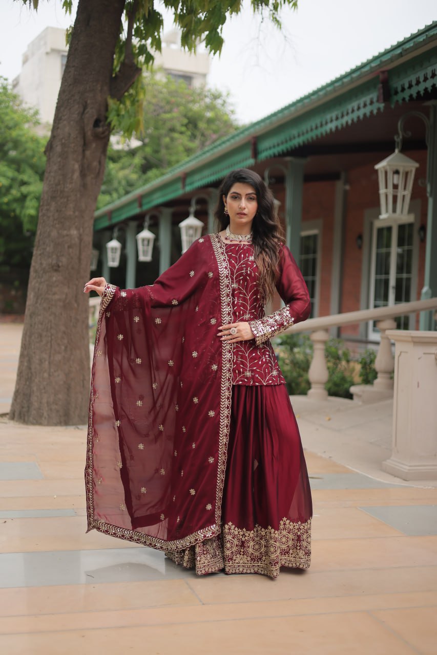 KURTI-PLAZOO-DUPATTA