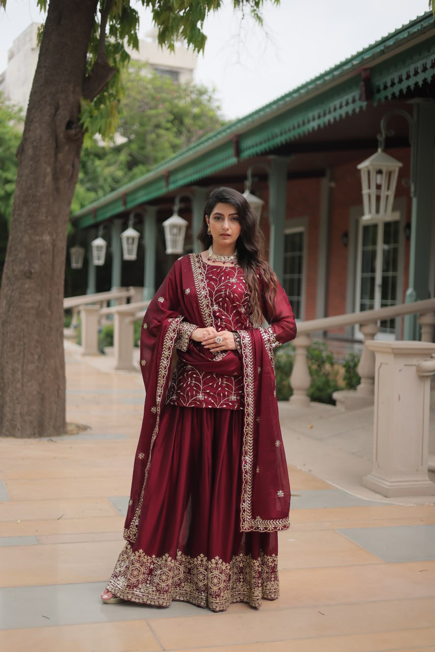KURTI-PLAZOO-DUPATTA