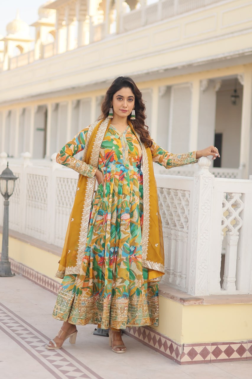 PREMIUM READYMADE GOWN WITH DUPATTA SET