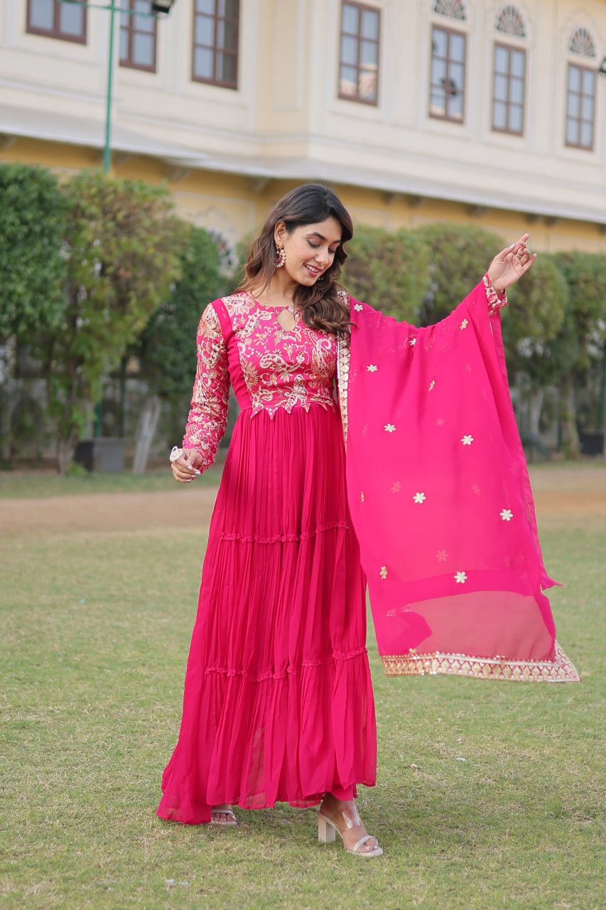 PINK COLOR GOWN-DUPATTA COLLECTIONS