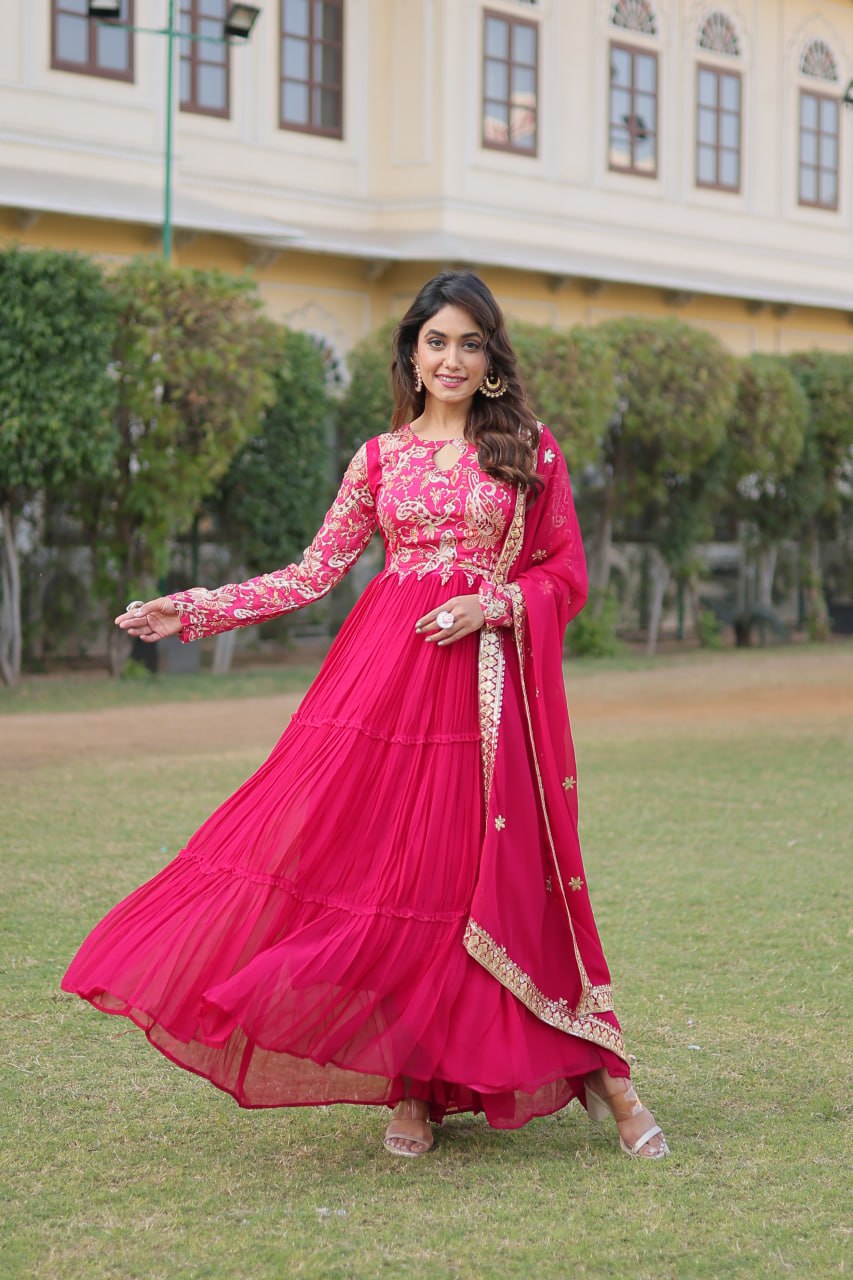 PINK COLOR GOWN-DUPATTA COLLECTIONS