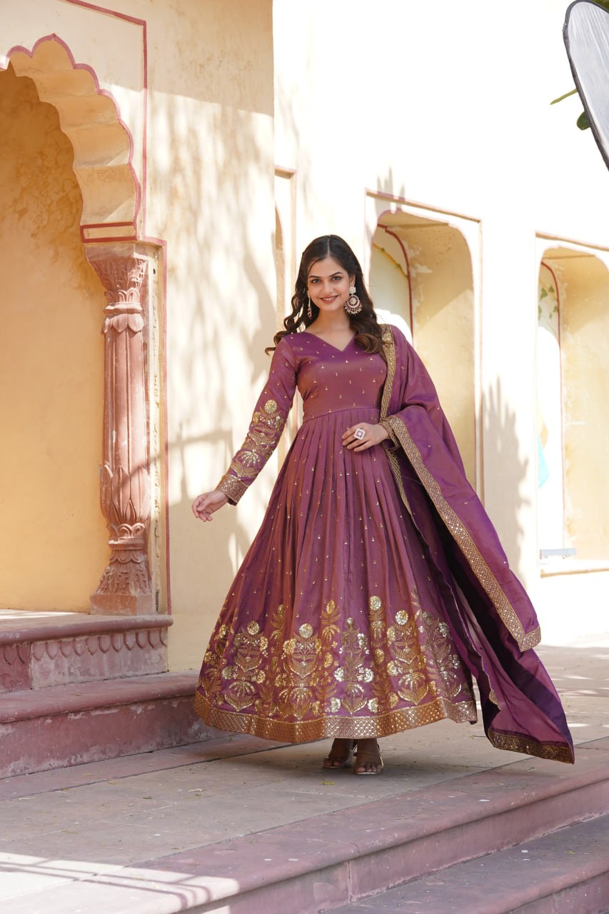 AMAZING PREMIUM READYMADE GOWN WITH DUPATTA SET