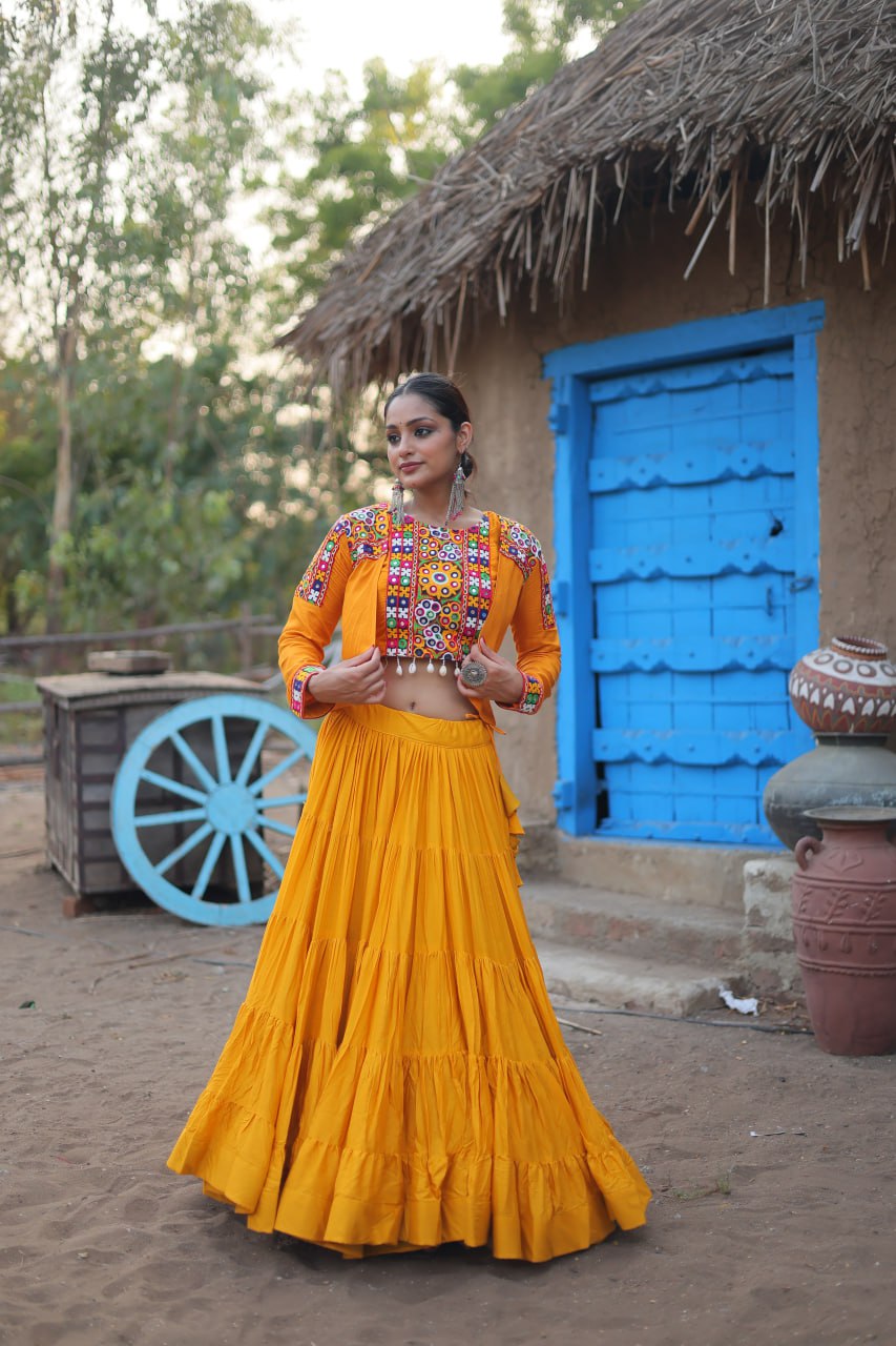 Adorable Designer Readymade Reyon Lehenga choli Set