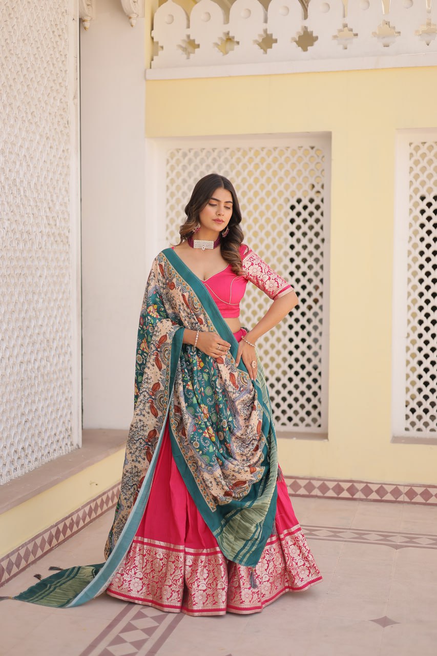 Experience the allure of Trending Viscose Lehenga Choli With Gajji silk Dupatta. Discover the perfect fusion of elegance and grace. Shop now for a timeless appearance