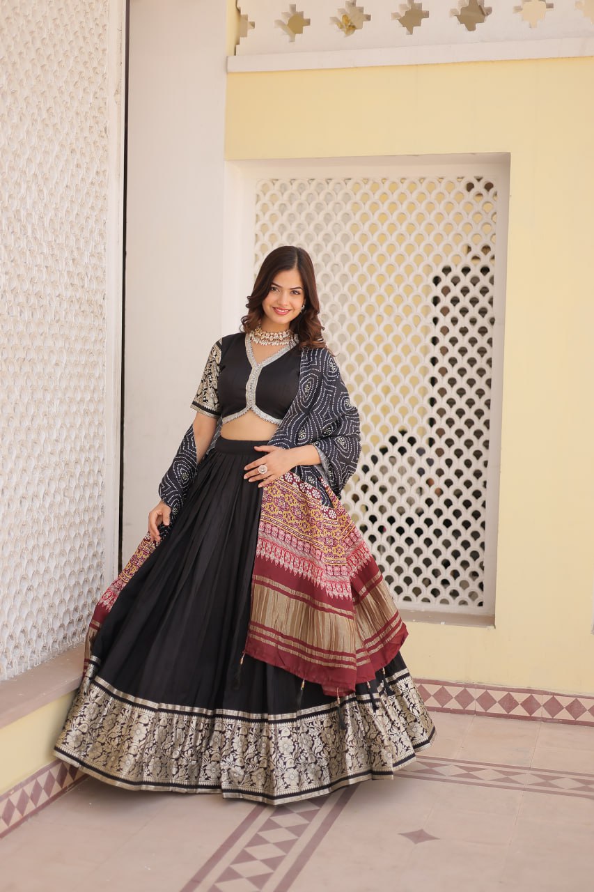 Experience the allure of Trending Viscose Lehenga Choli With Gajji silk Dupatta. Discover the perfect fusion of elegance and grace. Shop now for a timeless appearance