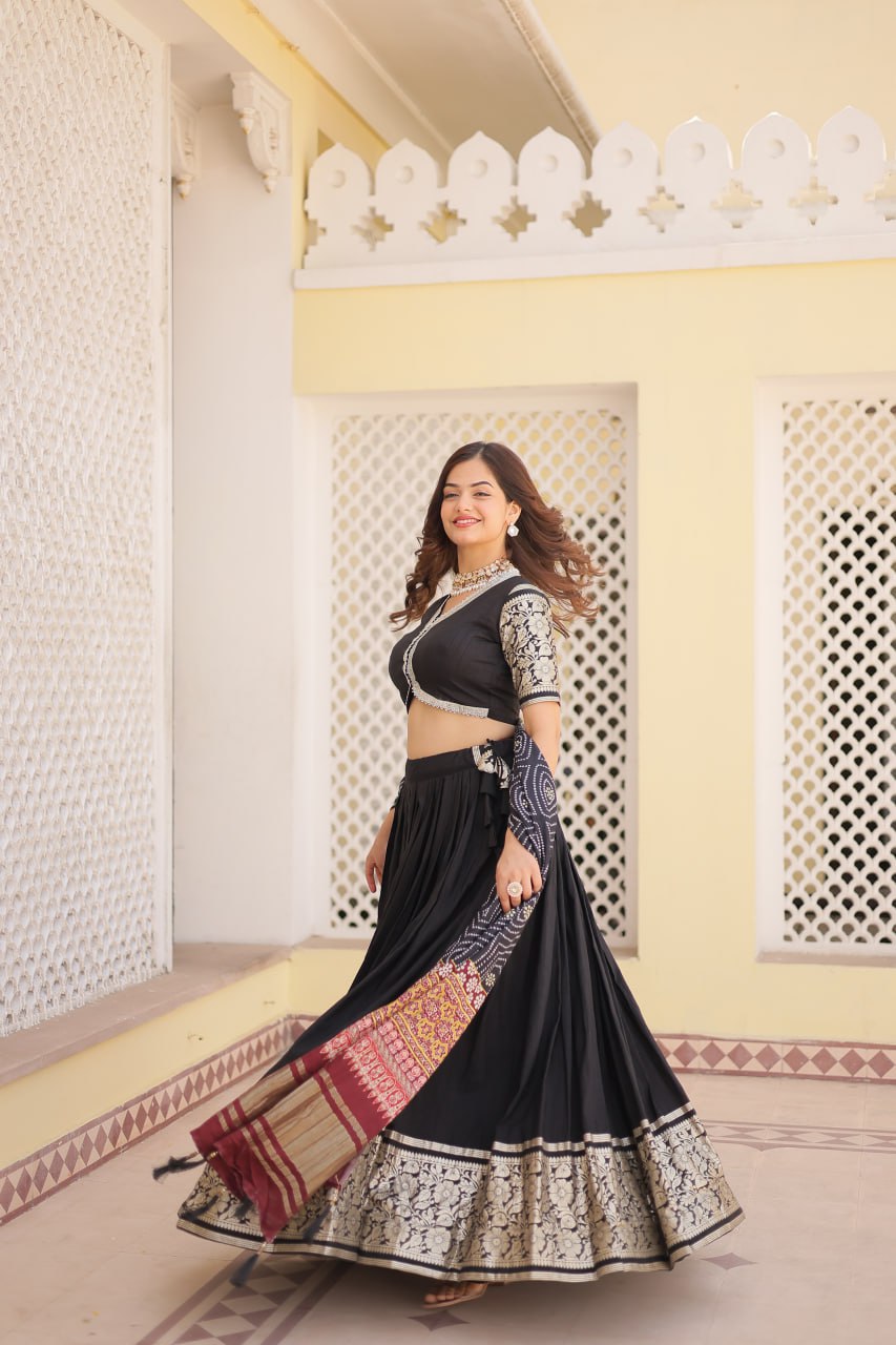 Experience the allure of Trending Viscose Lehenga Choli With Gajji silk Dupatta. Discover the perfect fusion of elegance and grace. Shop now for a timeless appearance